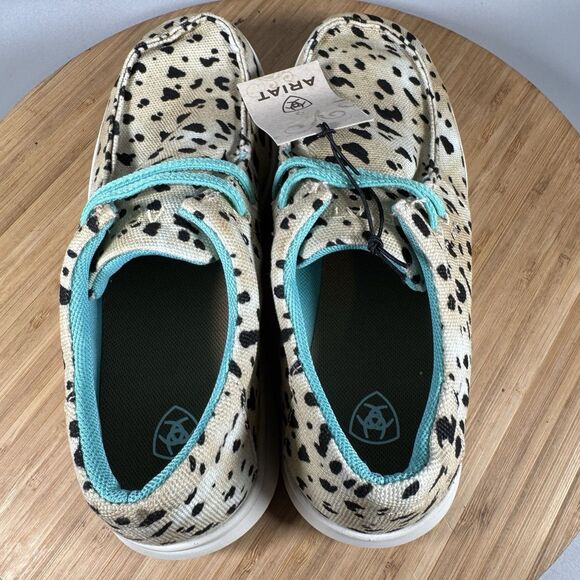 Ariat Youth Kid's 3 Hilo Washed Animal Print Slip On Shoe Loafer NEW - Picture 5 of 7